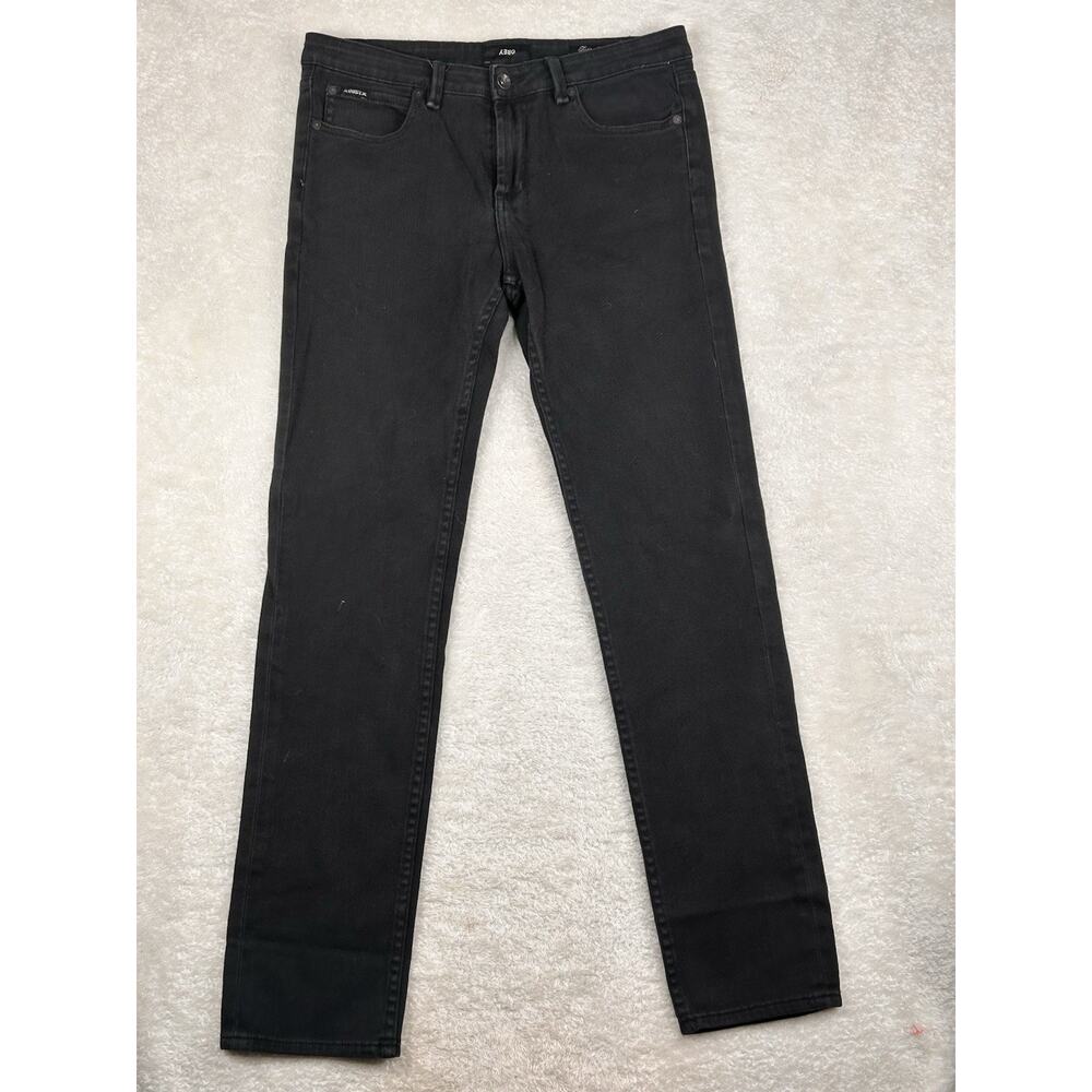 Obey Jeans Mens 34x31 Dark Wash Tight Stretch Straight Leg Denim Classic Style